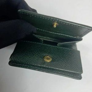 𝅺Louis Vuitton‎ Vintage Tiaga Green Square Box Coin Wallet Holder